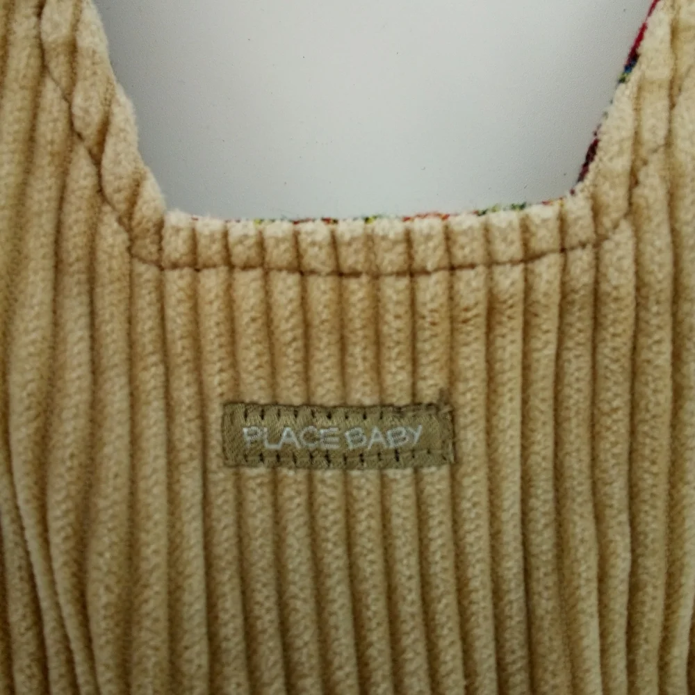 The Children's Place 100% Cotton Winter Overalls Tan Corduroy Snap 0-3 Months